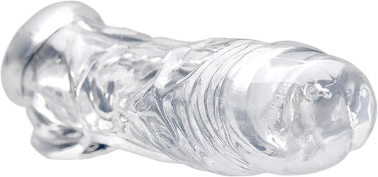 Size Matters Realistic Clear Penis Enhancer and Ball Stretcher - Penis Sleeves and Extenders
