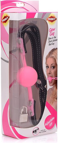 Frisky Glow Gag Glow in the Dark Silicone BDSM Ball Gag - Bondage Gags and Bits