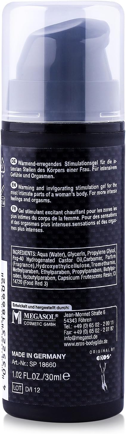 EROS Hot Power Stimulation Gel 30ml Water Based Lubes