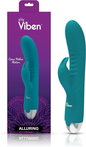 Viben Alluring Come Hither Rabbit Vibrator Ocean - Rabbit Vibrators