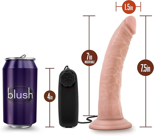 Blush Novelties Dr Skin Dr Dave Vibrating Dildo Flesh 17.8cm - Vibrating Dildos