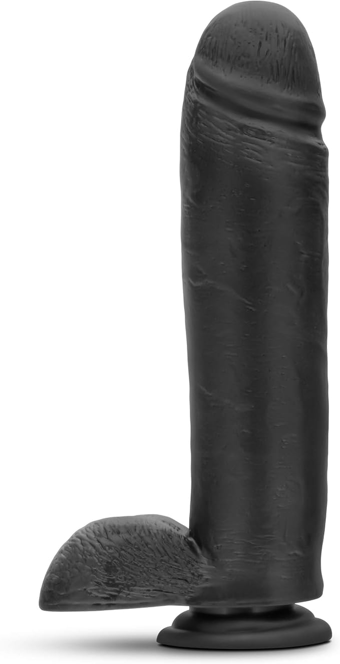 Au Naturel Bold Huge Suction Cup Realistic Dildo Black 10.5 Inch Realistic Dildos