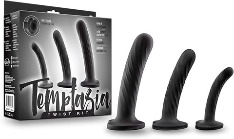 Temptasia Twist Silicone Dildo Kit Set of Three - Realistic Dildos