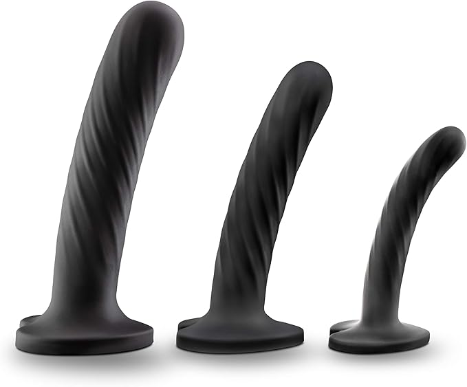 Temptasia Twist Silicone Dildo Kit Set of Three Realistic Dildos