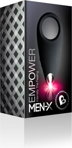 Rocks Off Empower Vibrating Cock Ring Black - Vibrating Cock Rings