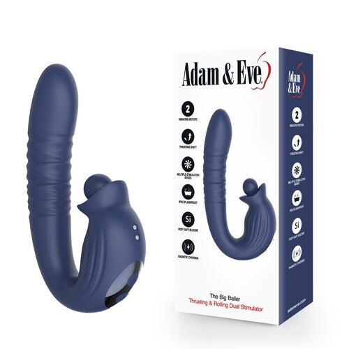 Adam & Eve THE BIG BALLER Thrusting Rabbit Vibrator Rabbit Vibrators