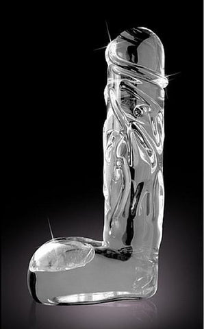 Pipedream Icicles No 40 Realistic Glass Dong - Glass Sex Toys