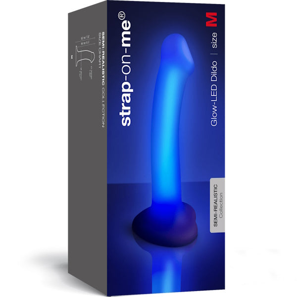 STRAP-ON-ME Glow LED Realistic Dildo Purple Realistic Dildos