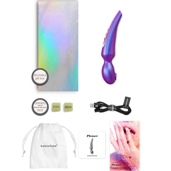 LOVE TO LOVE Pleaser Flapping Design Body Wand Purple Body Wands