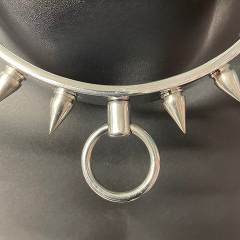 Spiked Metal BDSM Collar - Collars and Leads