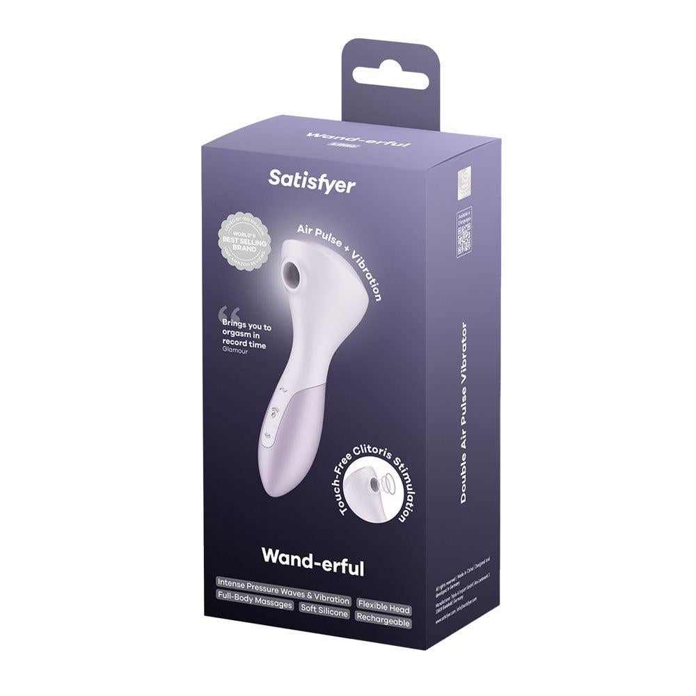 Satisfyer Wand-erful Rechargeable Air Pulse Wand Massager Clit Ticklers and Pulsators