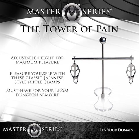 Master Series The Tower of Pain Nipple Clamps - Nipple and Clit Clamps