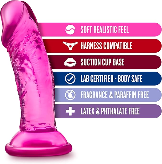 Blush Novelties B Yours Sweet N Small Realistic Dildo 10cm Pink Realistic Dildos