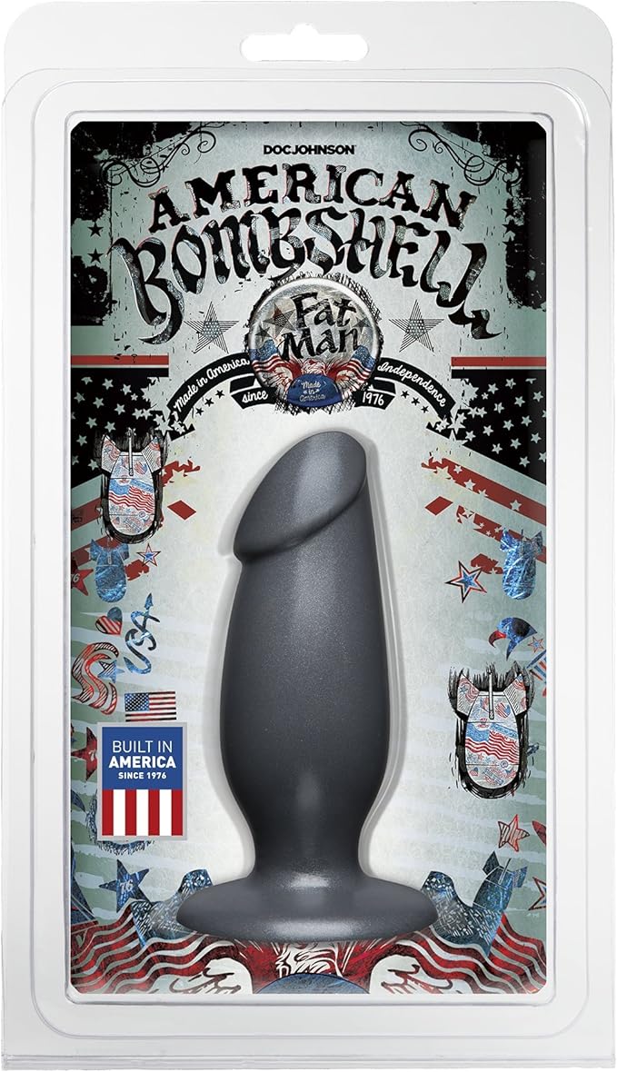 American Bombshell Fat Man Anal Plug Gun Metal Butt Plugs