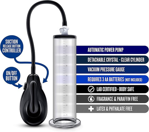 Performance VX9 Auto Penis Pump Clear - Penis Pumps And Stretchers