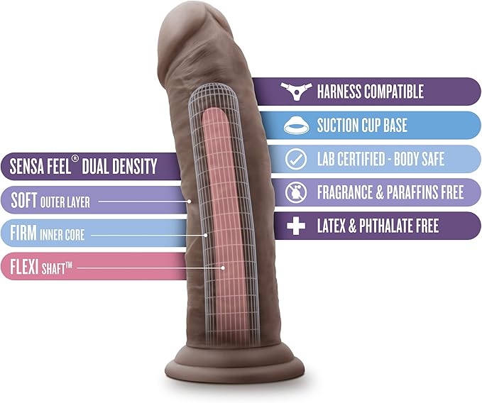 Au Naturel Realistic Dildo with Suction Cup Vanilla 8 inch Realistic Dildos