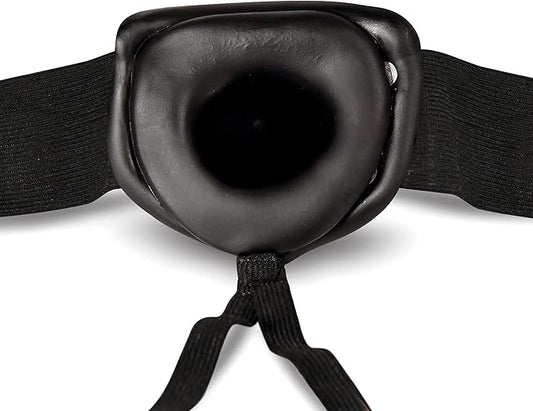 Blush Novelties Dr Skin Hollow Strap On Dildo Black 15.2cm - Strap On Sextoys