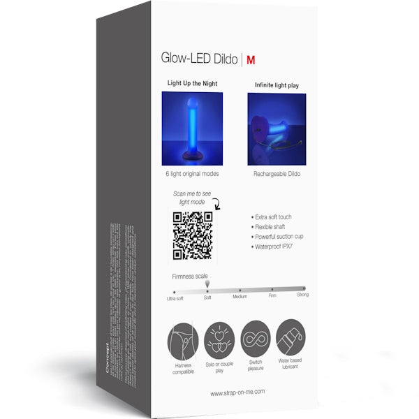 STRAP-ON-ME Glow LED Realistic Dildo Purple Realistic Dildos