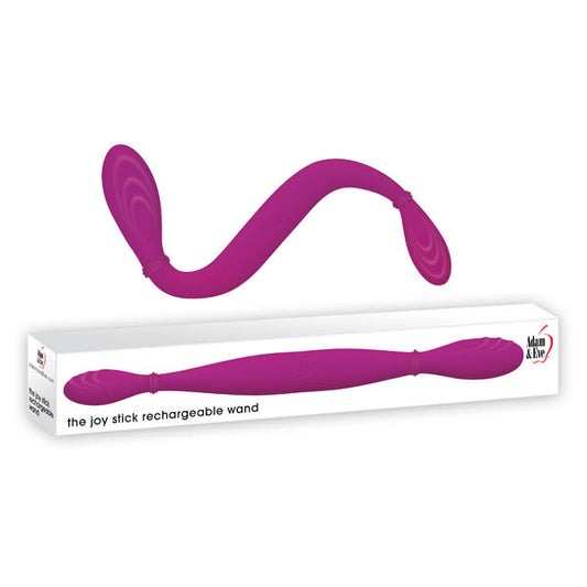 Adam and Eve The Joy Stick USB Rechargeable Dual Vibrating Double Dong 14.5 Inch Purple - Vibrating Dildos
