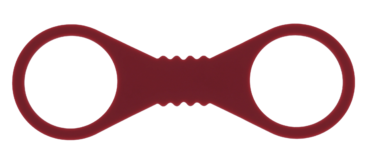 Sex & Mischief Enchanted Silicone BDSM Wrist Cuffs Burgundy - Cuffs And Restraints