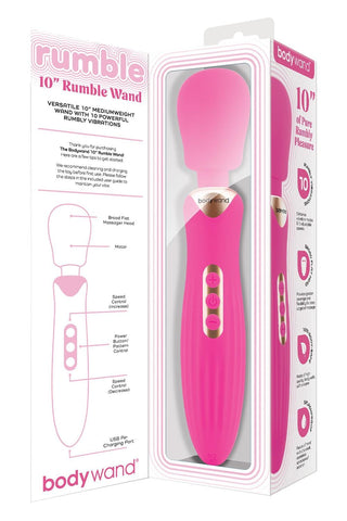 Xgen Bodywand RUMBLE Rechargeable Personal Massager Hot Pink - Body Wands