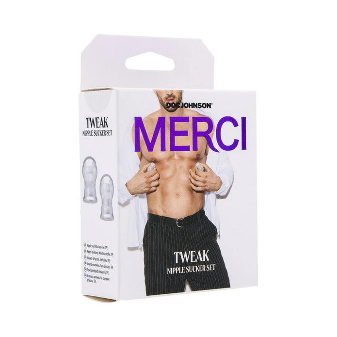 Kink Merci Tweak Nipple Sucker Set Clear Breast and Nipple Toys