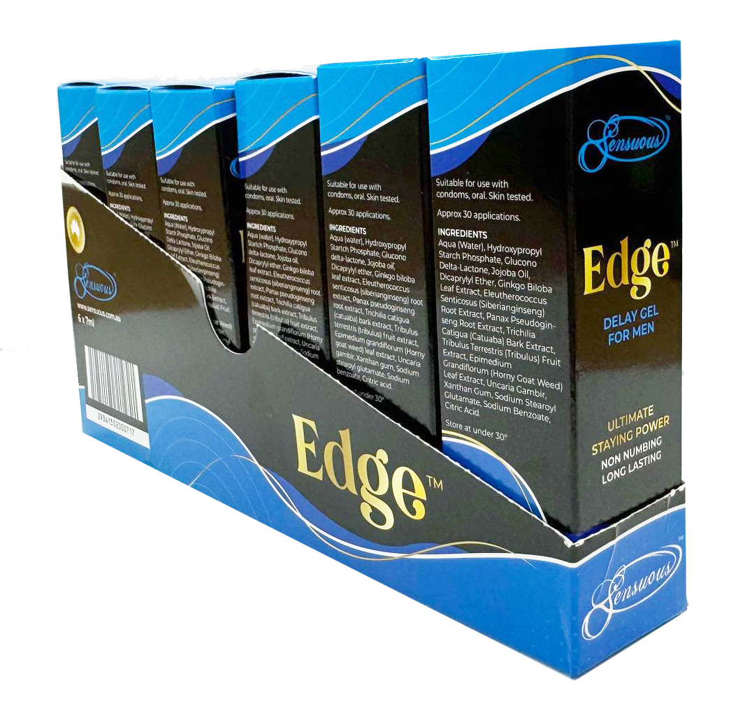 Sensuous Edge Orgasm and Ejaculation Delay Gel 7ml - Water Based Lubes