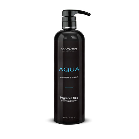 Wicked Sensual Care Aqua Water Based Lubricant 476ml Bottle - Water Based Lubes