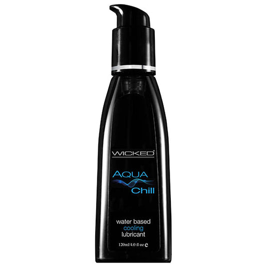 Wicked Aqua Chill Water Based Cooling Lubricant 120ml - Water Based Lubes