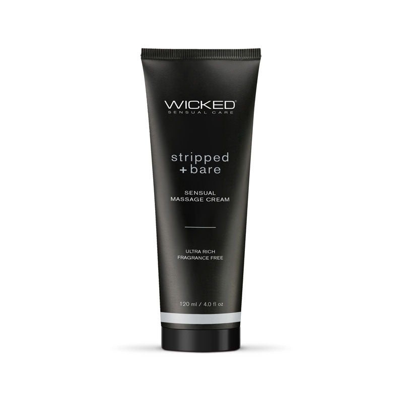 Wicked STRIPPED & BARE Sensual Unscented Massage Cream 120ml Massage Oils and Lubricants