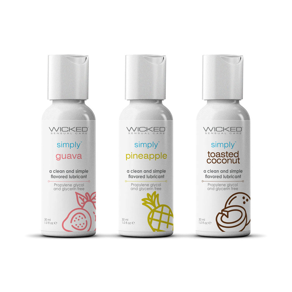 Wicked Simply Tropical Trio Flavoured Water Based Lubricants Water Based Lubes