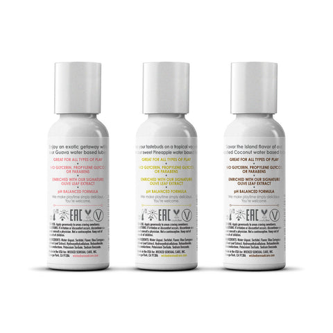 Wicked Simply Tropical Trio Flavoured Water Based Lubricants - Water Based Lubes