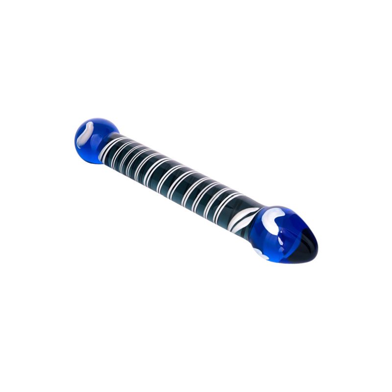 Sexus Glass Dual Ender Glass Dildo Blue Glass Sex Toys