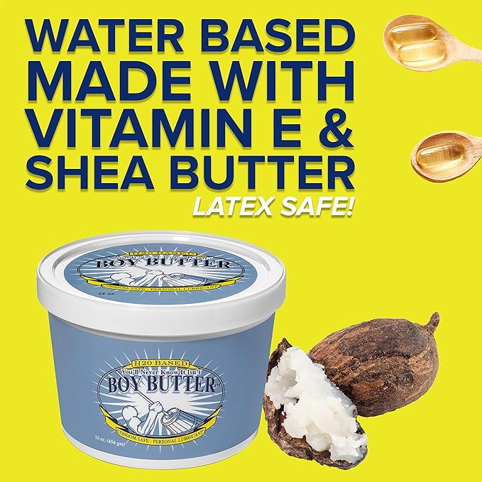 Boy Butter H2O Water Based Cream Lubricant 16 Oz Tub Water Based Lubes