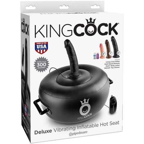 King Cock Deluxe Vibrating Inflatable Dildo Seat - Sex Machines
