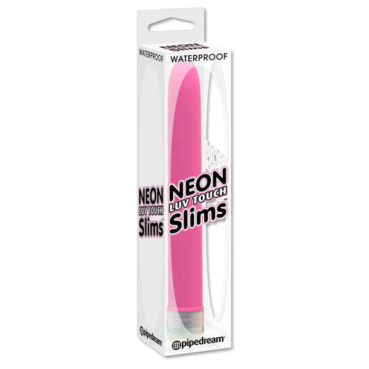 Pipedream Neon Luv Touch Slims Bullet Vibrator Pink - Waterproof Vibrators