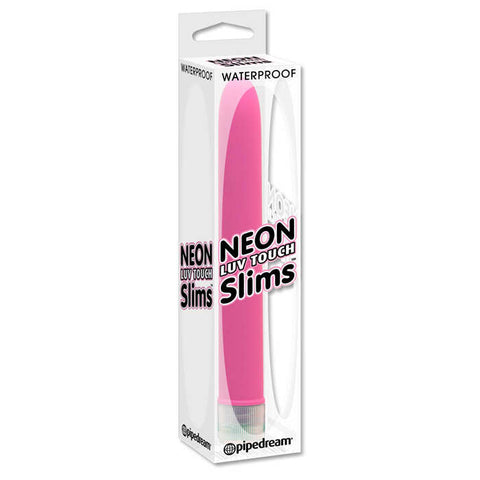 Pipedream Neon Luv Touch Slims Bullet Vibrator Pink - Waterproof Vibrators