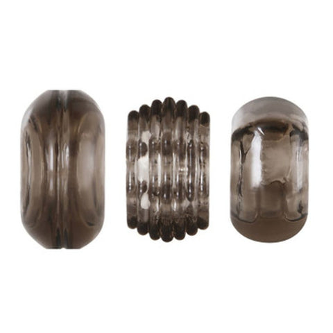 Zero Tolerance Triple Thick Cock Ring Set 3 Piece Smoke - Cock Ring Sets