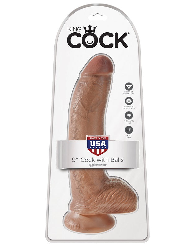 King Cock 9 inch Cock With Balls - Realistic Dildos