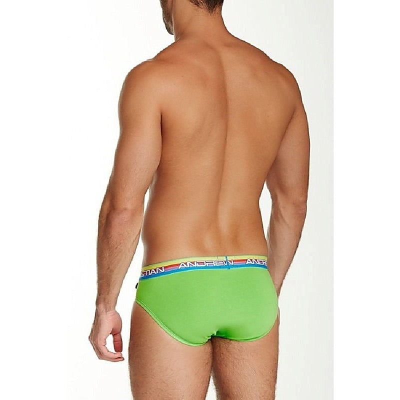 Almost Naked Pride Lime Brief by Andrew Christian - Jocks and G-Strings