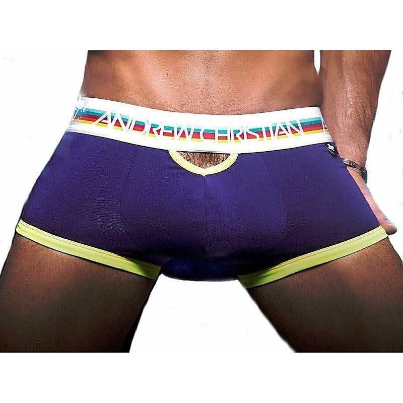 Teaser Boxer Purple Small by Andrew Christian - Mens Briefs And Boxers