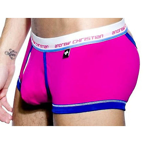 Tighty Whitie Punked Cresent Boxer Fuchsia