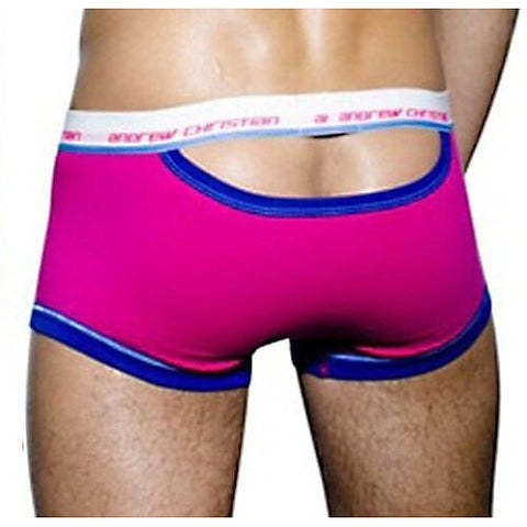 Tighty Whitie Punked Cresent Boxer Fuchsia