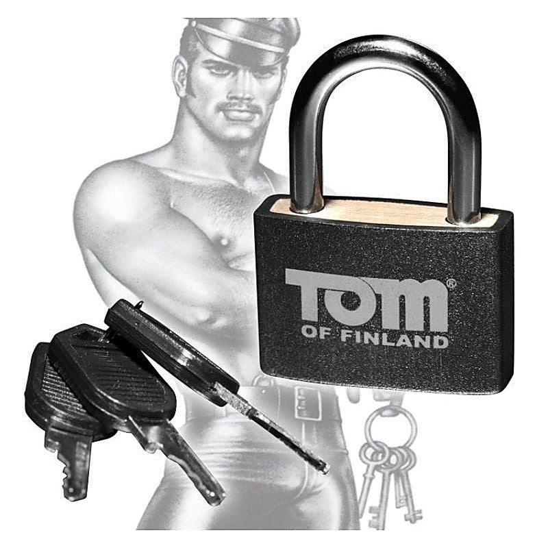 Tom Of Finland Locking Chain Collar by XR Brands - Cuffs and Restraints