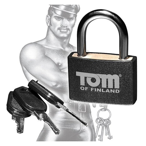 Tom Of Finland Locking Chain Collar by XR Brands - Cuffs and Restraints