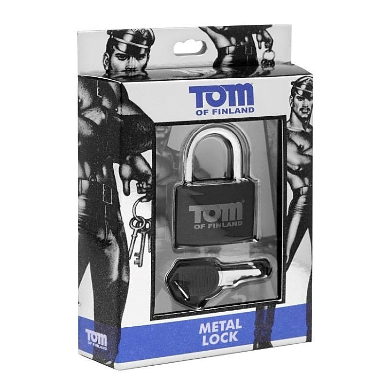 Tom Of Finland Locking Chain Collar by XR Brands - Cuffs and Restraints