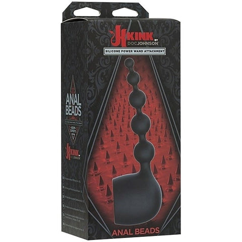 Kink Silicone Wand Attachment Anal Beads by Doc Johnson - Body Wands
