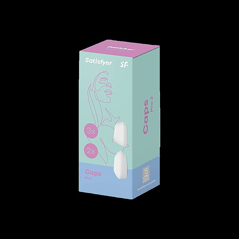 Pro 2 Clitoral Stimulator Caps 5 pack by Satisfyer - Vibrator Accessories