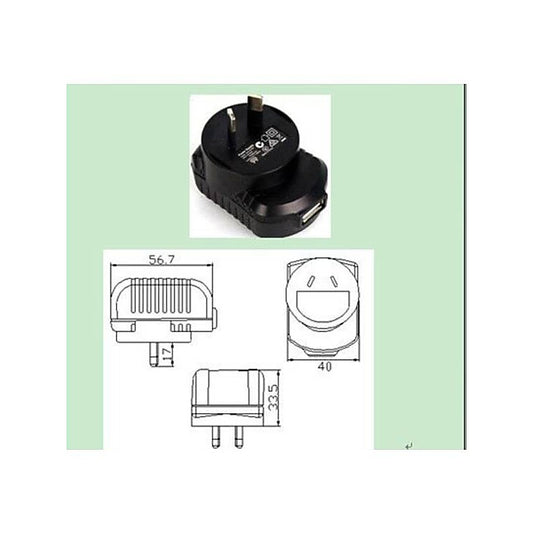 Mains Plug 5v USB AC Adapter I Type (AU) - Vibrator Accessories