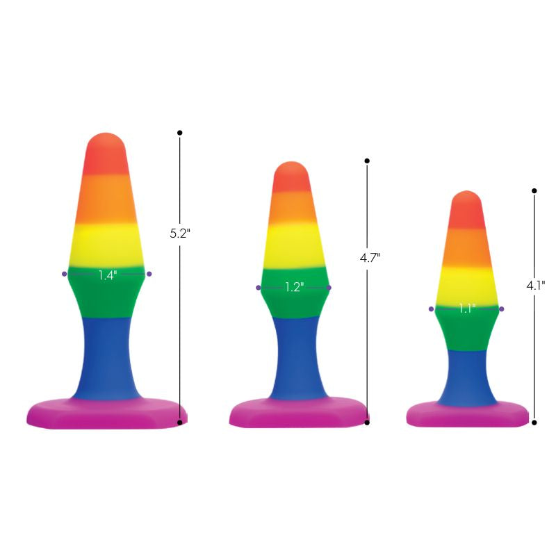 Frisky Rainbow Ready Anal Trainer Set Butt Plugs